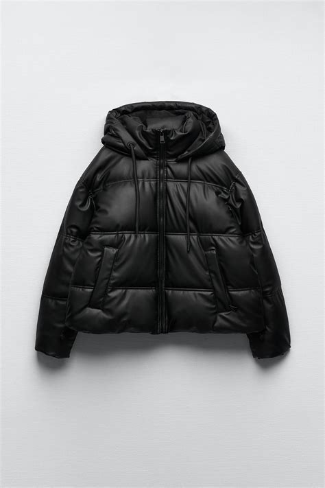 zara black jacket|zara black jacket puffer.